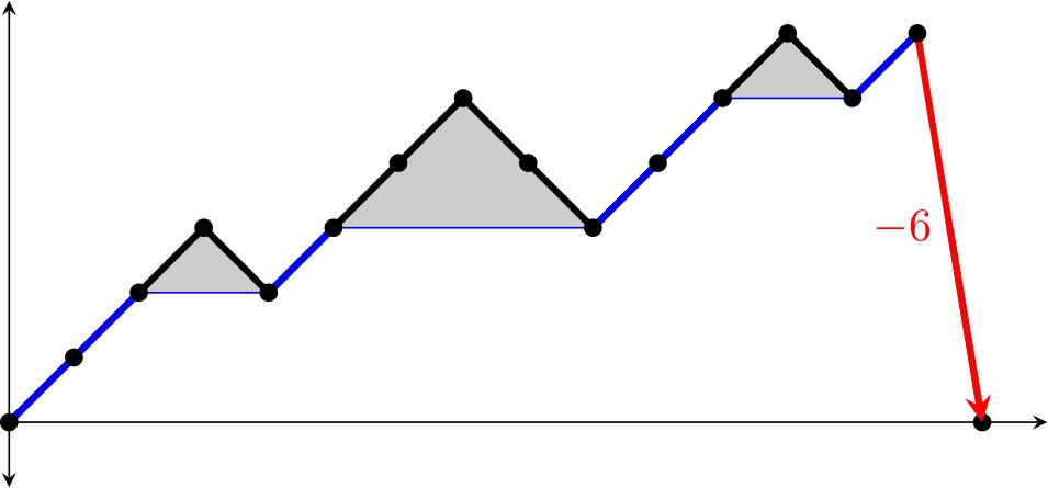 Illustration for Lattice paths with catastrophes