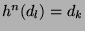 $h^n(d_l) = d_k$