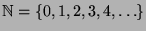 ${\mathbb{N}}= \{0,1,2,3,4,\ldots\}$