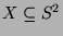 $X \subseteq S^2$