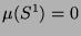 $\mu(S^1)=0$