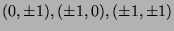 $(0,\pm 1), (\pm1,0), (\pm 1,\pm 1)$