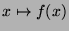 $x \mapsto f(x)$